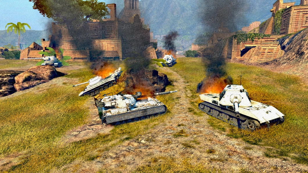 Білі знищені танки